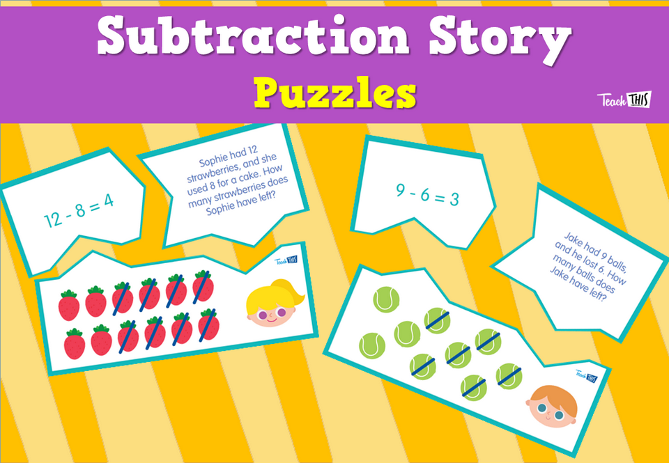 Subtraction Story Puzzles