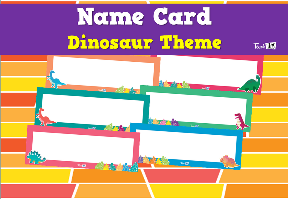 Name Card - Dinosaur Theme