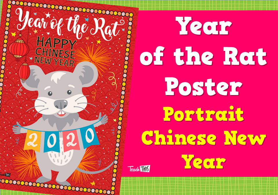 Year of the Rat Poster Portrait - Chinese New Year