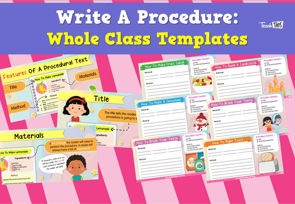 Write A Procedure: Whole Class Templates