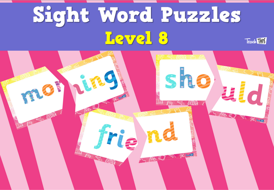 Sight Word Puzzles – Level 8