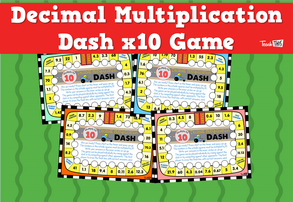 Decimal Multiplication Dash x10 Game