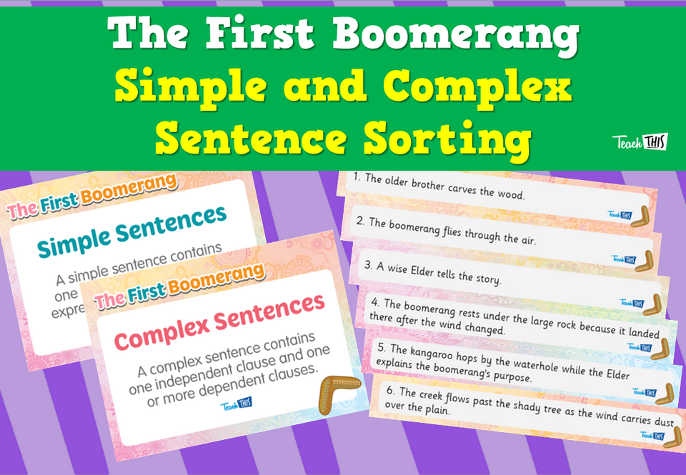 The First Boomerang - Simple and Complex Sentence Sorting