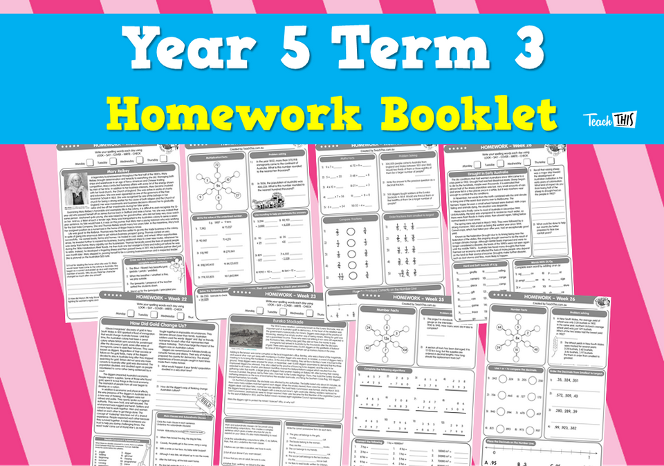 Year 5 Term 3 Homework Booklet