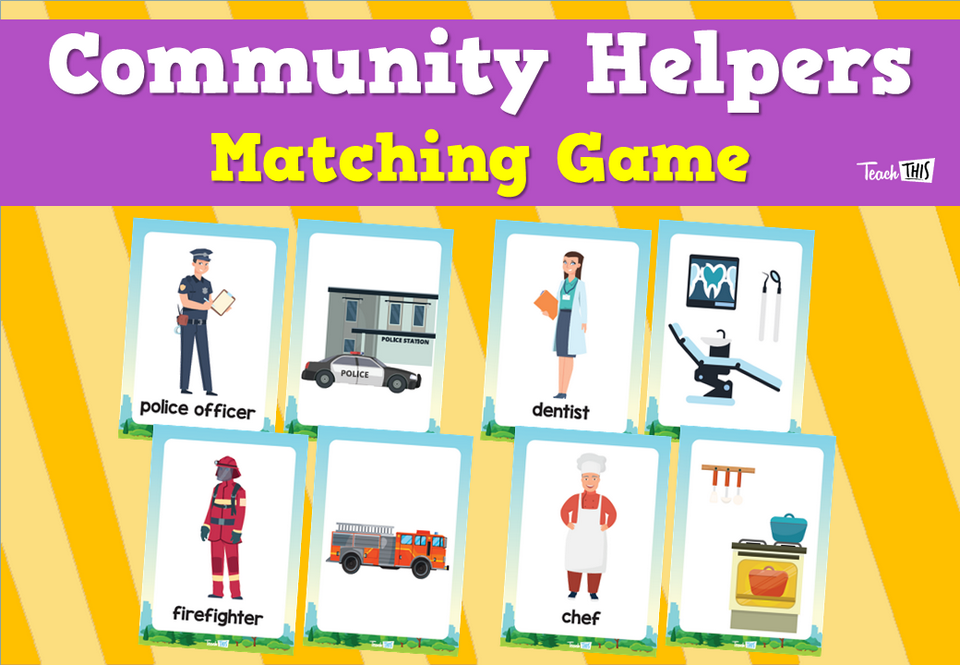 Community Helpers - Matching Game