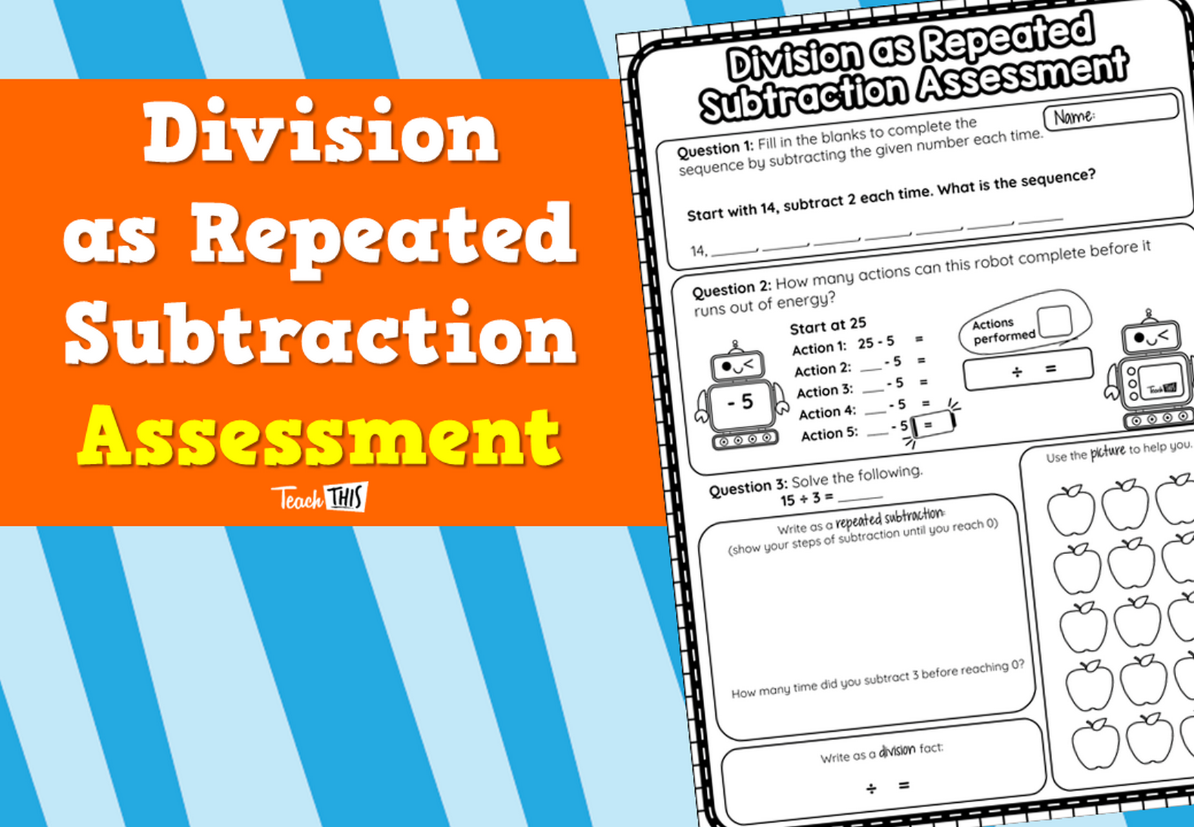 Division as Repeated Subtraction Assessment