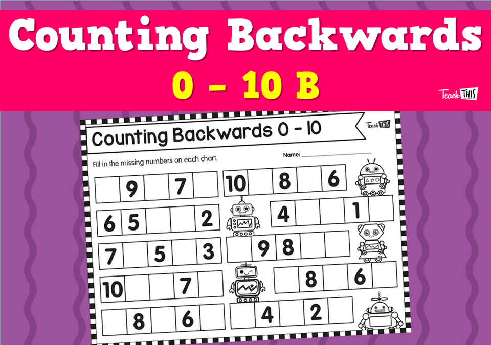 Counting Backwards 0-10 B