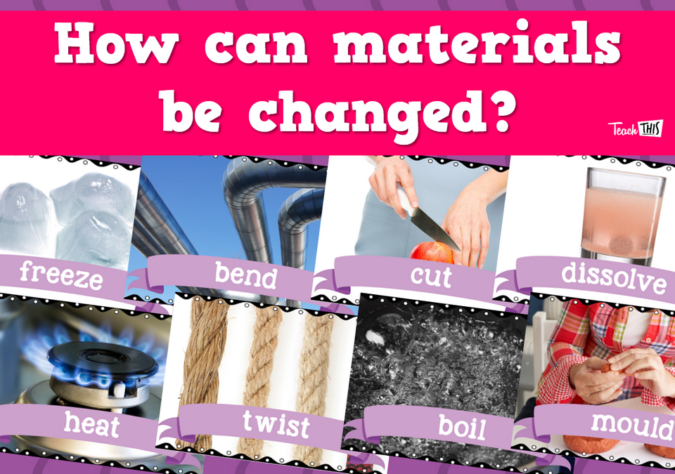 How can materials be changed