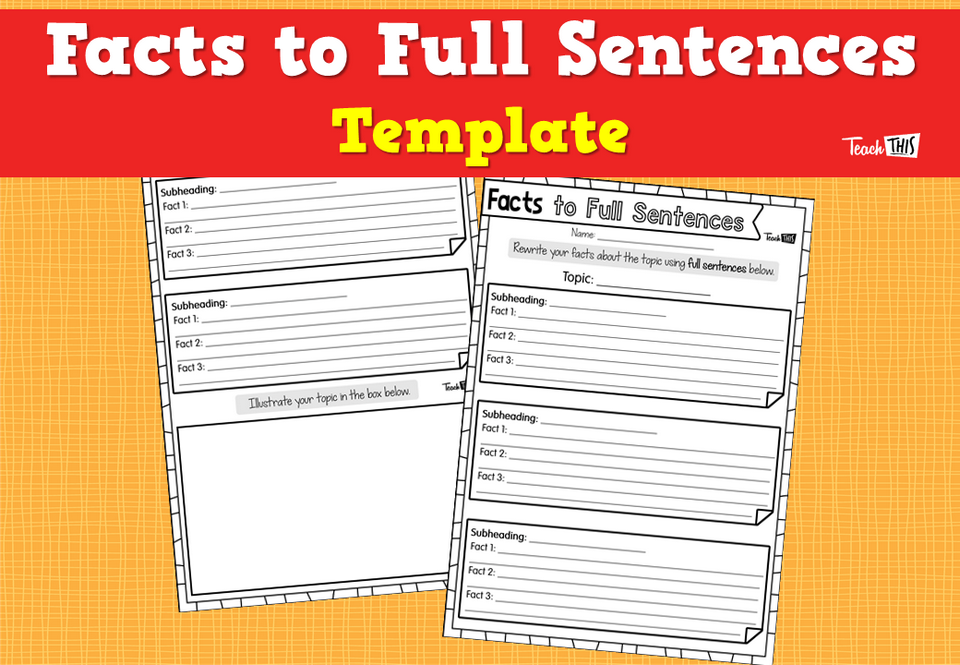 Facts to Full Sentences Template