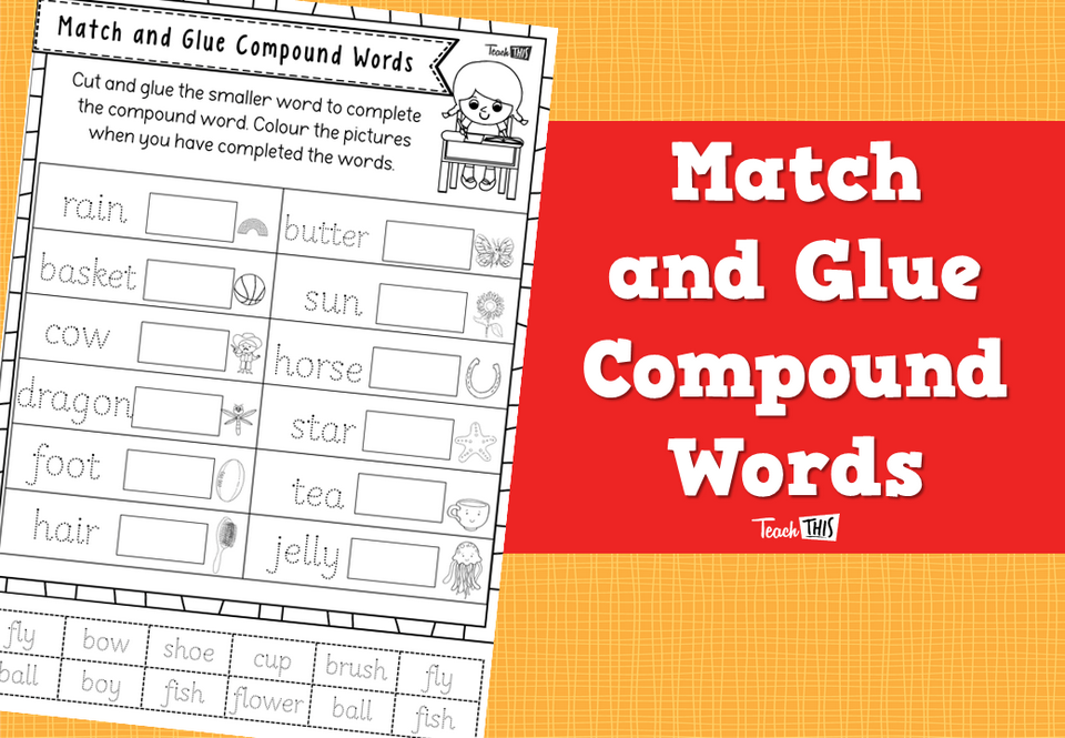 Match and Glue Compound Words