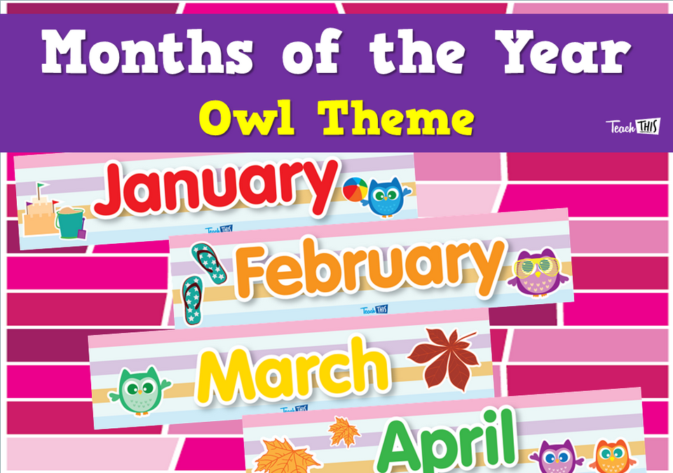 Months of the Year - Owl Theme