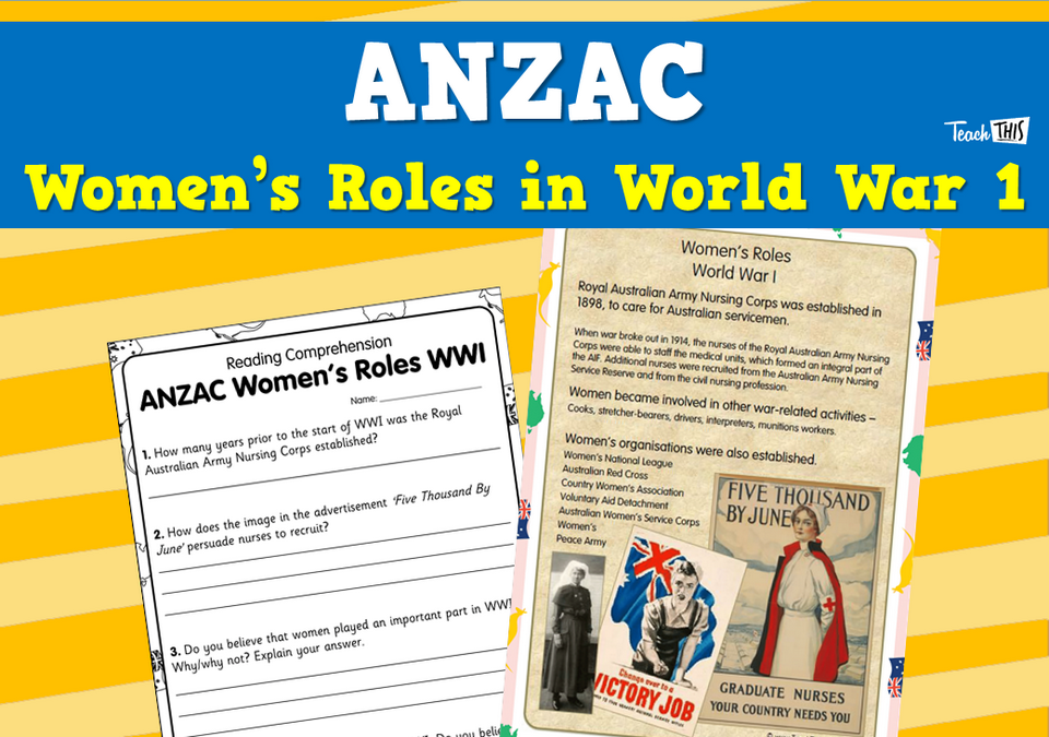 ANZAC Women’s Roles in World War 1