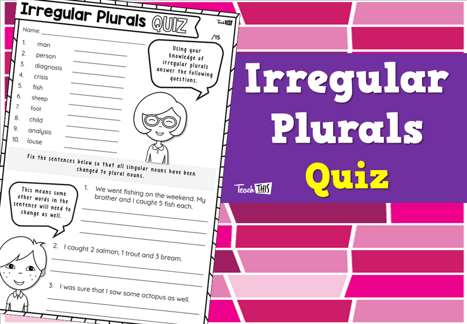 Irregular Plurals Quiz