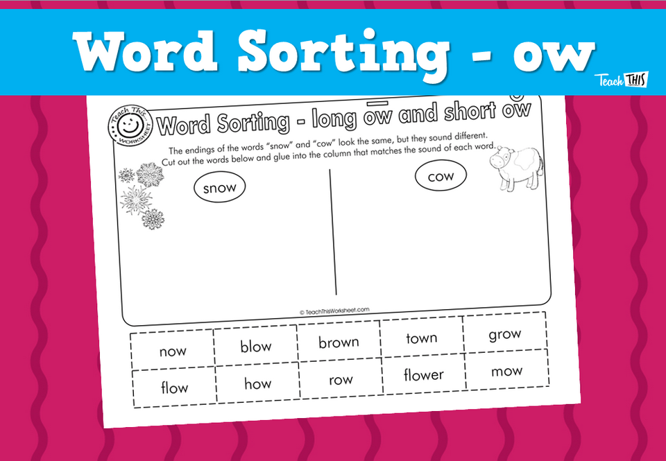 Word Sorting - ow