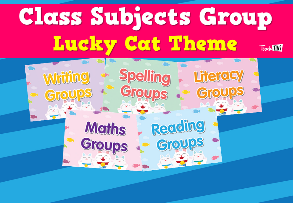 Class Subjects Group - Lucky Cat Theme