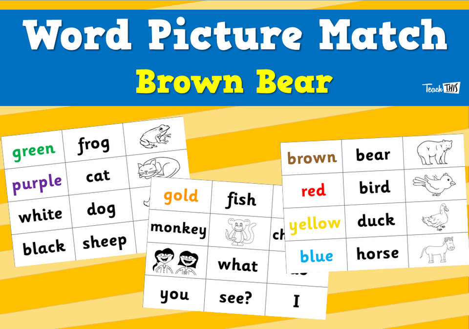 Word Picture Match - Brown Bear