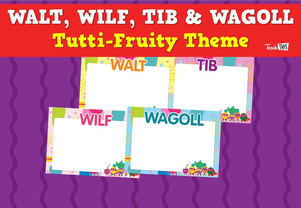 WALT, WILF, TIB & WAGOLL Posters - Tutti-Fruity Theme