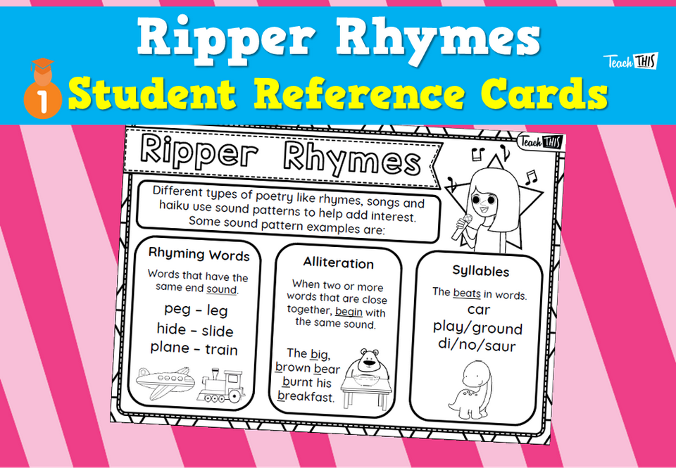Ripper Rhymes - Student Reference Card
