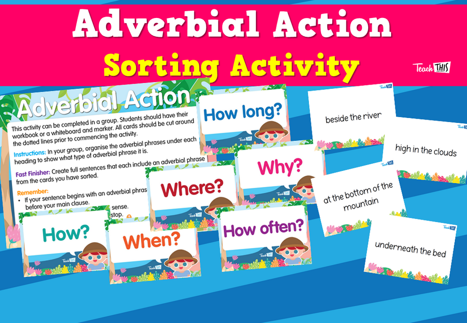Adverbial Action Sorting Activity
