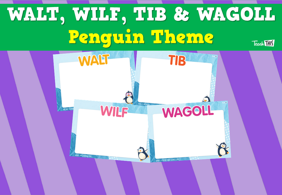WALT, WILF, TIB &  WAGOLL Posters - Penguin Theme