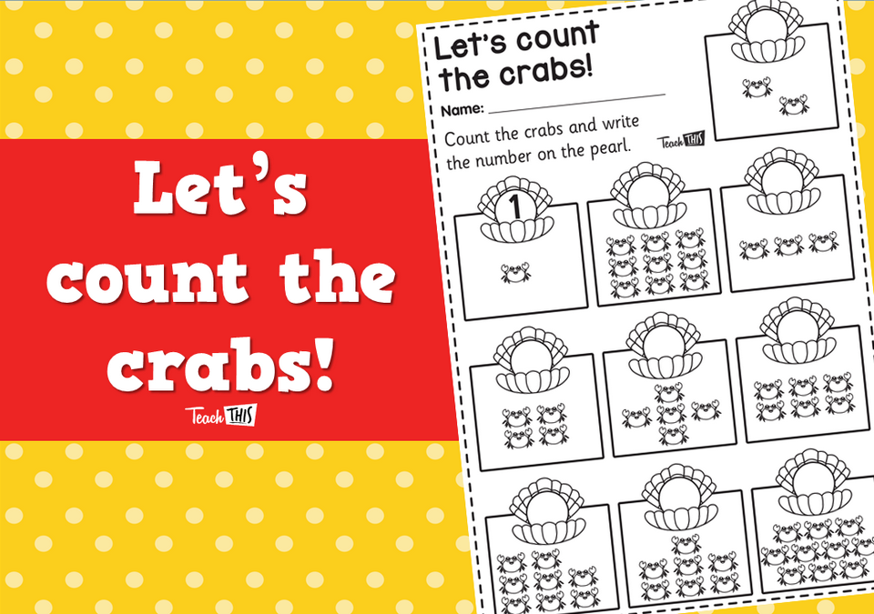 Let's count the crabs! - Counting to 10