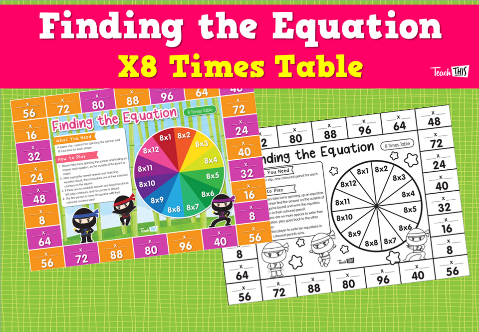 Finding the Equation – X8 Times Table