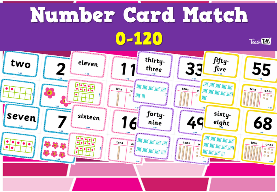 Number Card Match 0-120