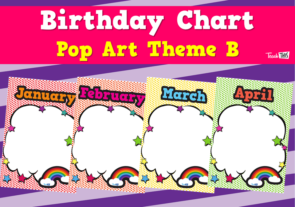 Birthday Chart - Pop Art Theme B