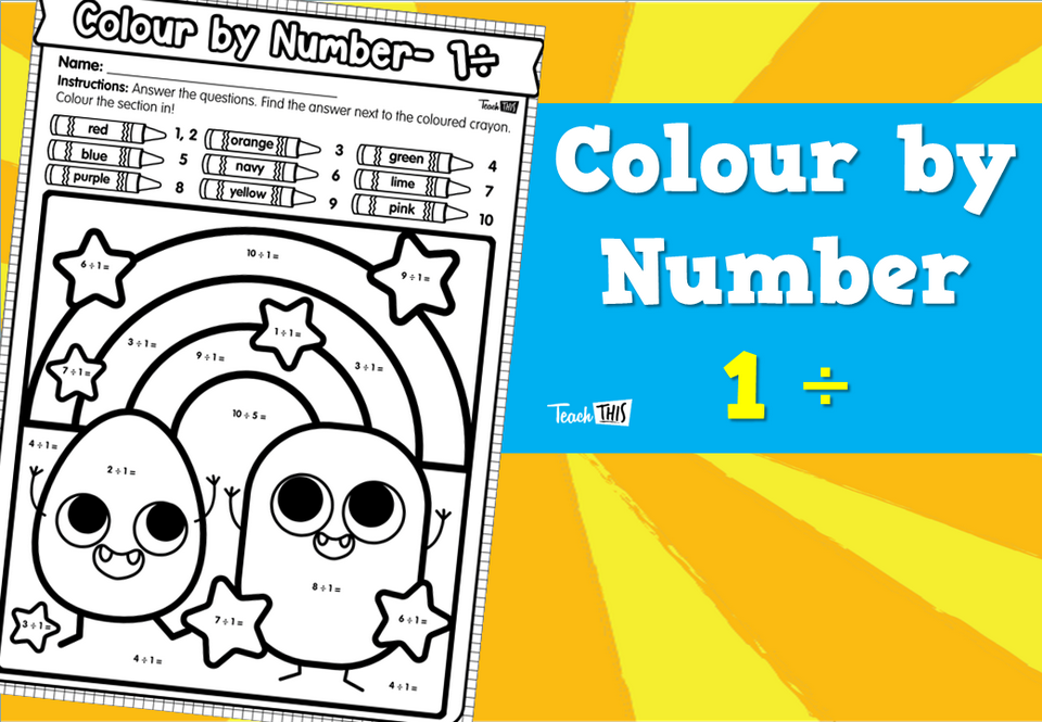 Colour by Number- 1 ÷