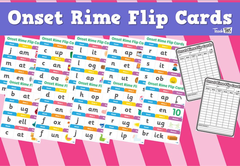 Onset Rime Flip Cards