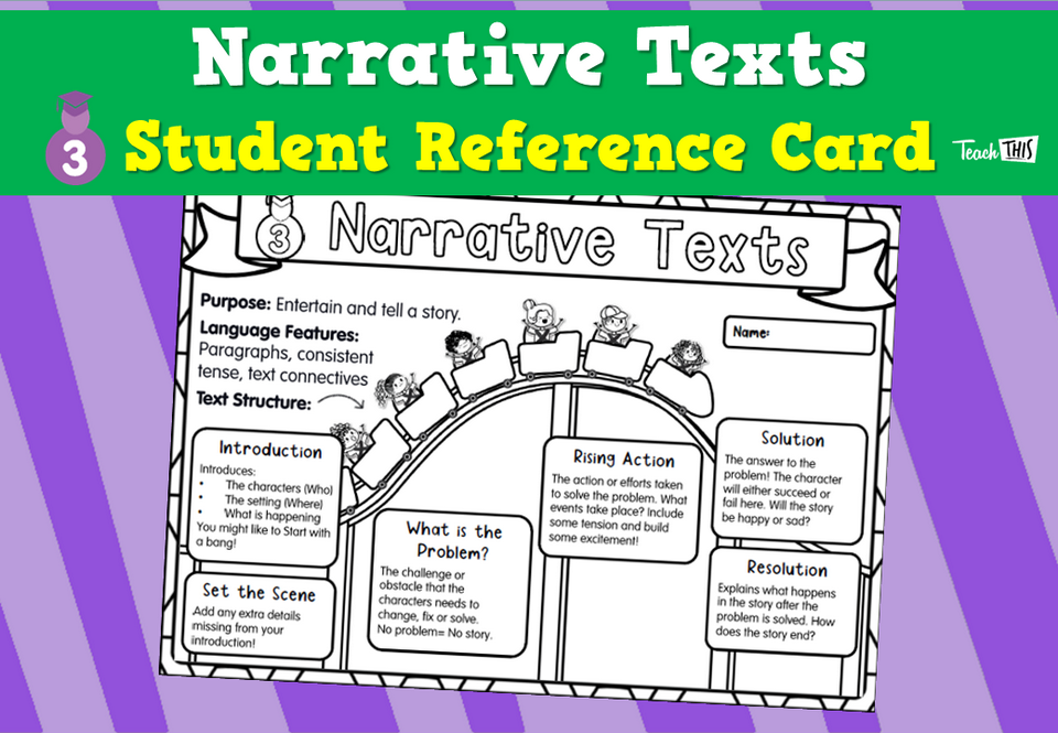 Narrative Texts - Student Reference Card