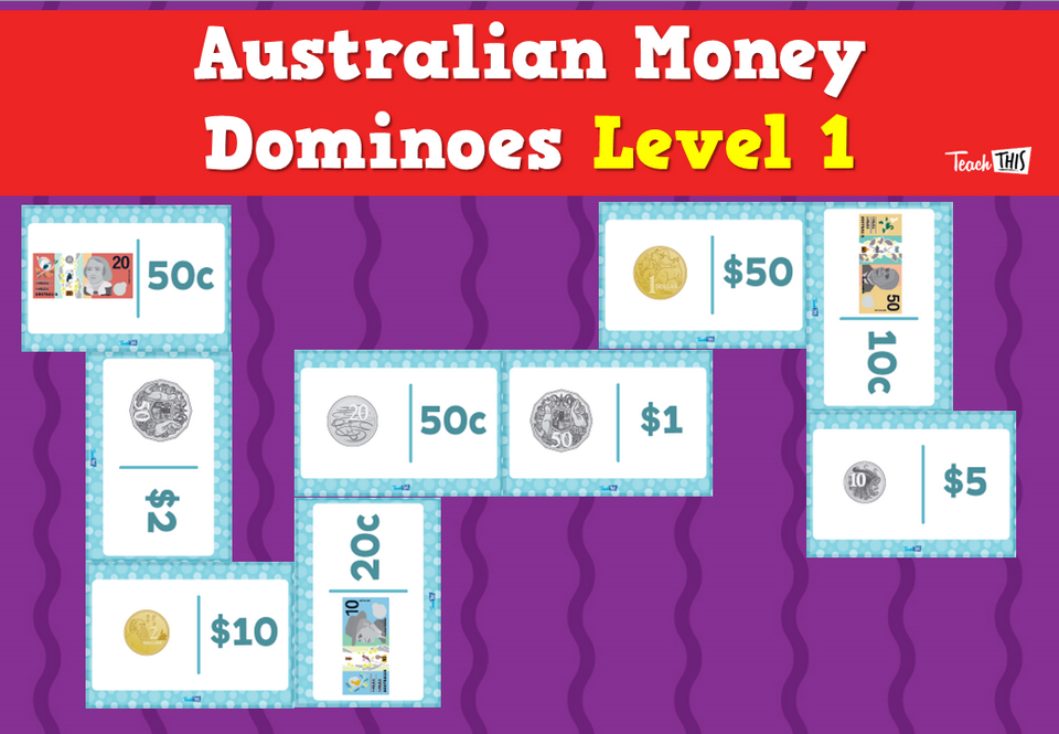Australian Money Dominoes Level 1