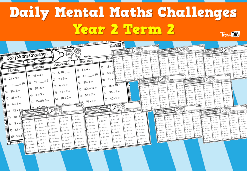 Daily Mental Maths Challenges - Year 2 Term 2