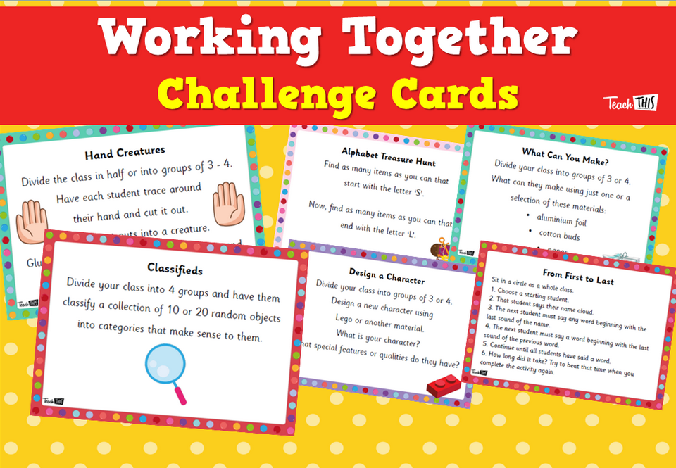 Working Together Challenge Cards