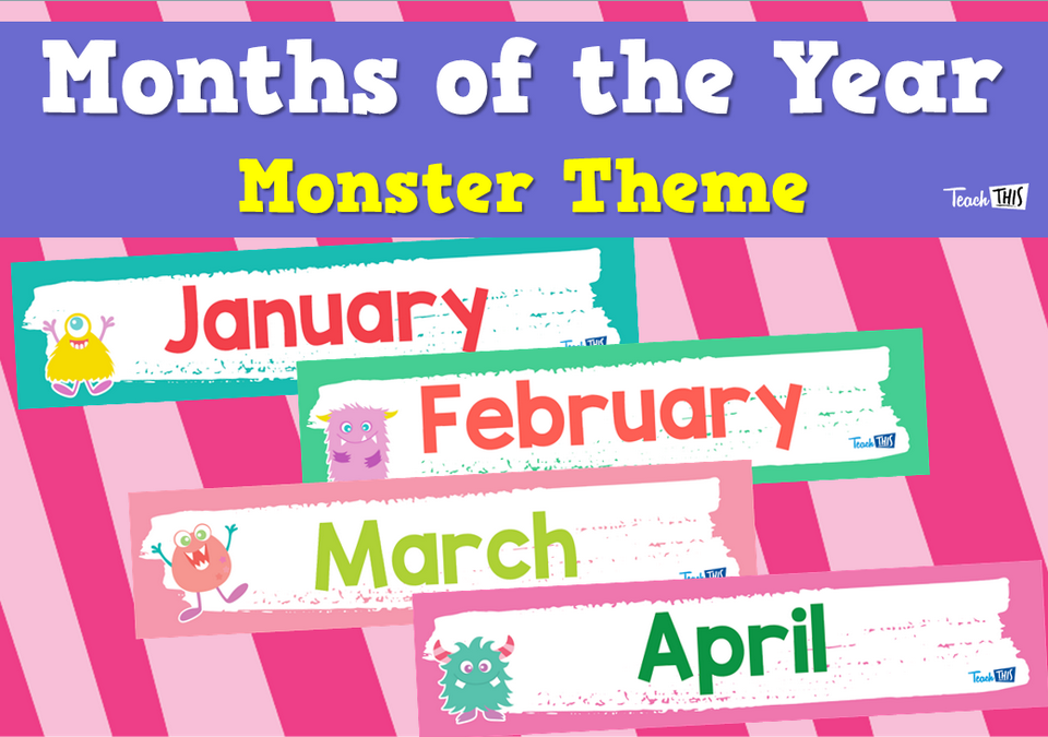 Months of the Year - Monster Theme