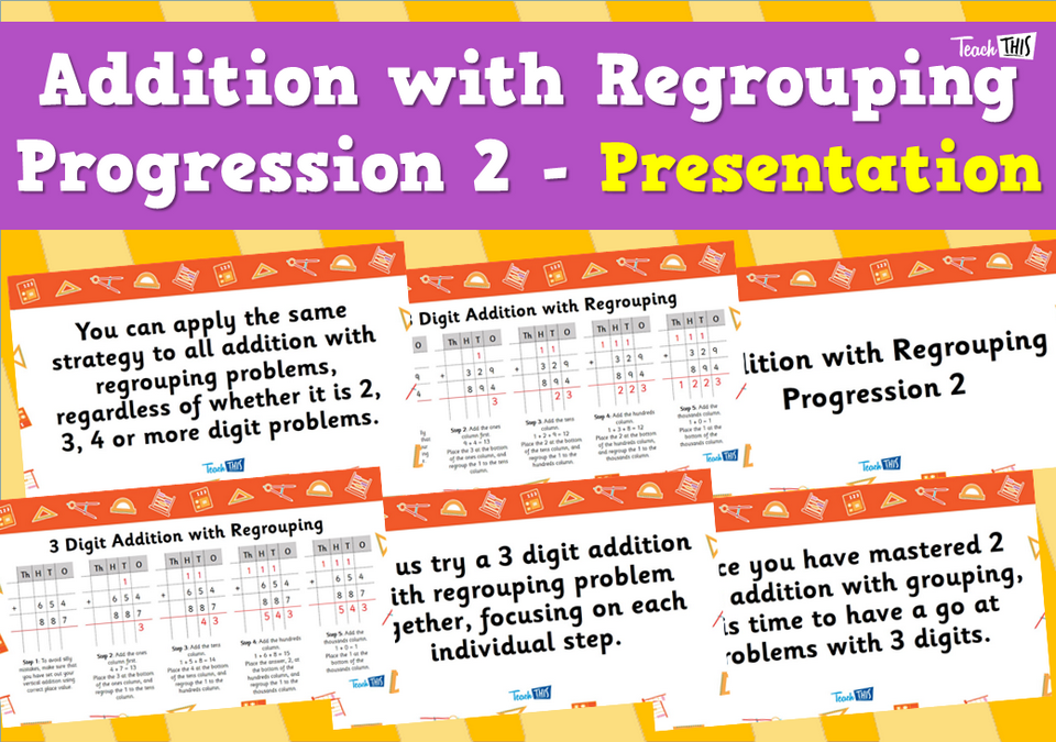 Addition with Regrouping Progression 2 - Presentation