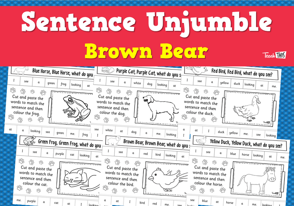 Sentence Unjumble - Brown Bear
