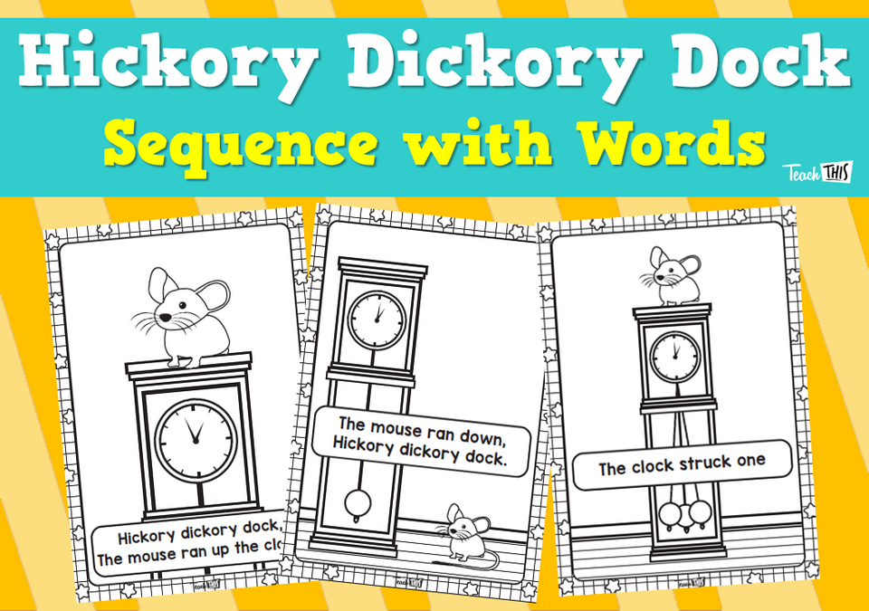 Hickory Dickory Dock - Sequence with Words