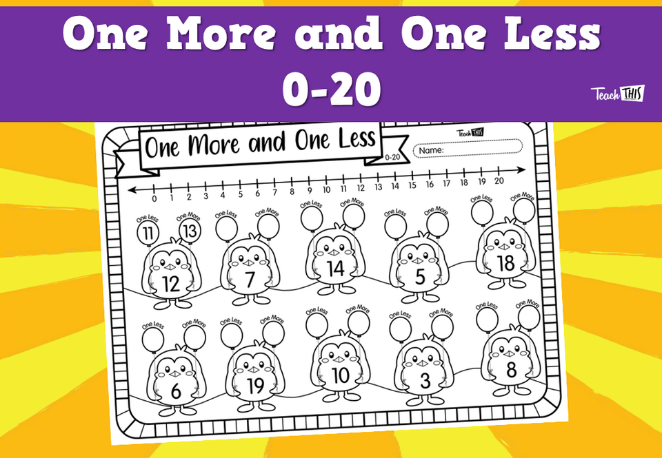 One More and One Less 0-20