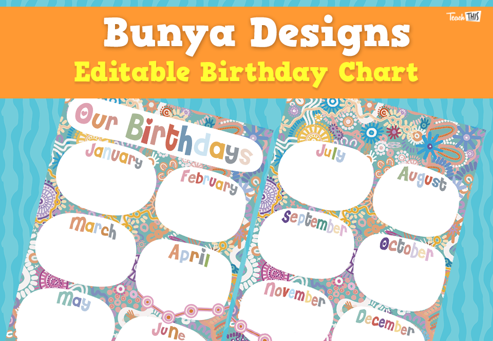 Bunya - Editable Birthday Chart