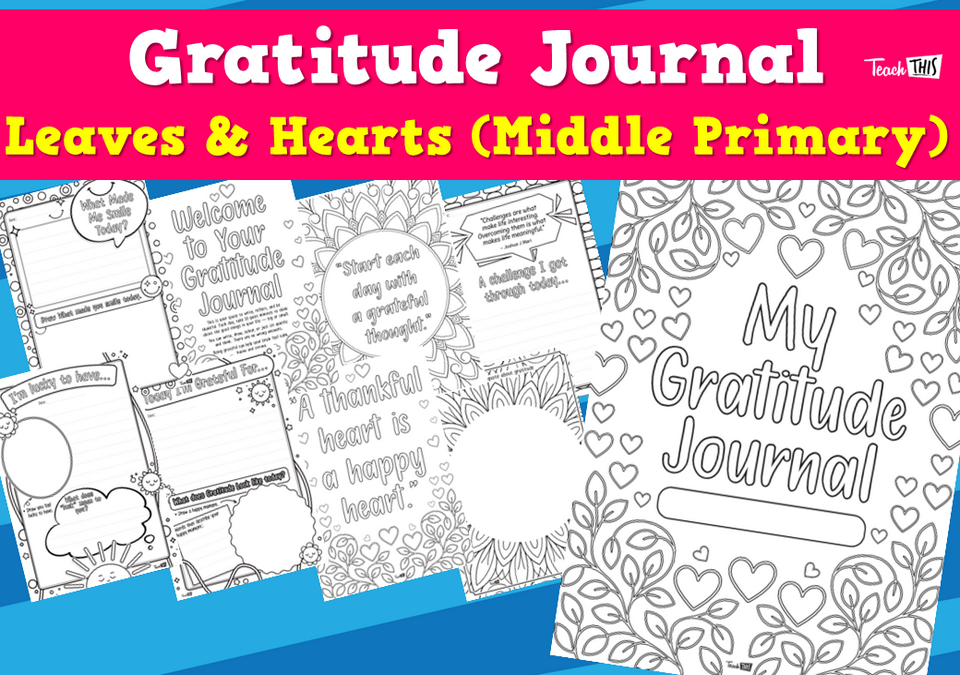 Gratitude Journal - Leaves & Hearts (Middle Primary)