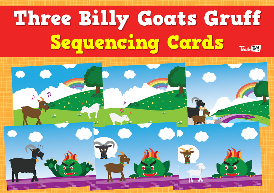 The Three Billy Goats Gruff Sequencing Cards
