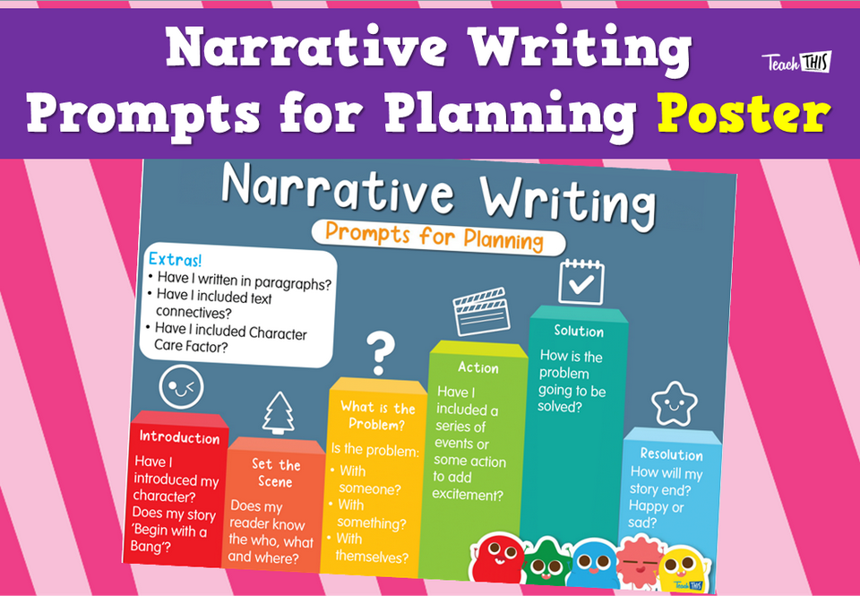 Narrative Writing - Prompts for Planning Poster