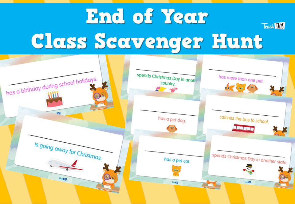 End of Year Class Scavenger Hunt