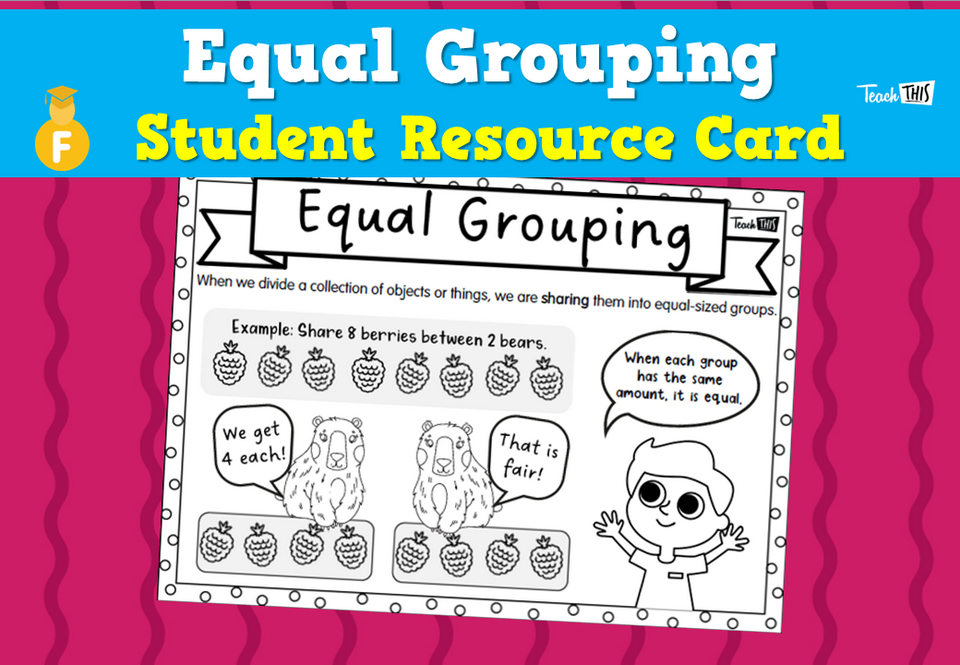 Equal Grouping - Student Resource Card