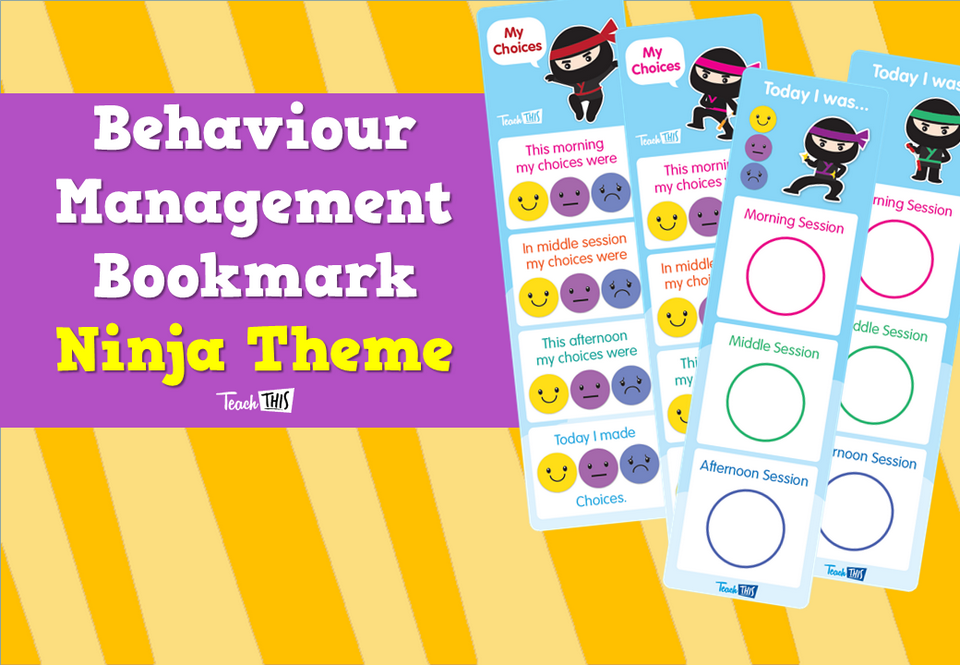Behaviour Management Bookmark - Ninja Theme