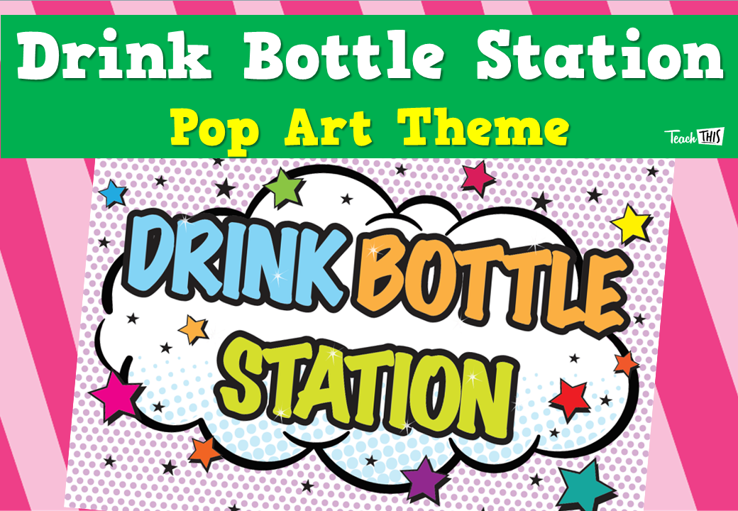 Drink Bottle Station - Pop Art Theme