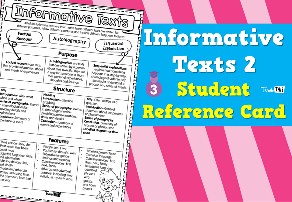 Informative Texts 2 - Student Reference Card