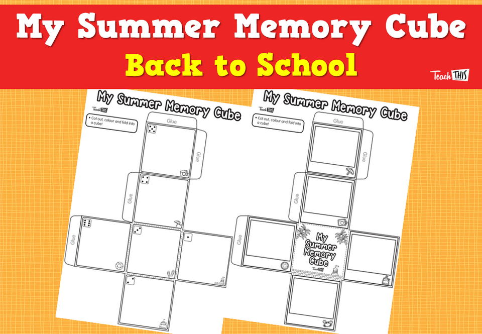 My Summer Memory Cube - Back to School