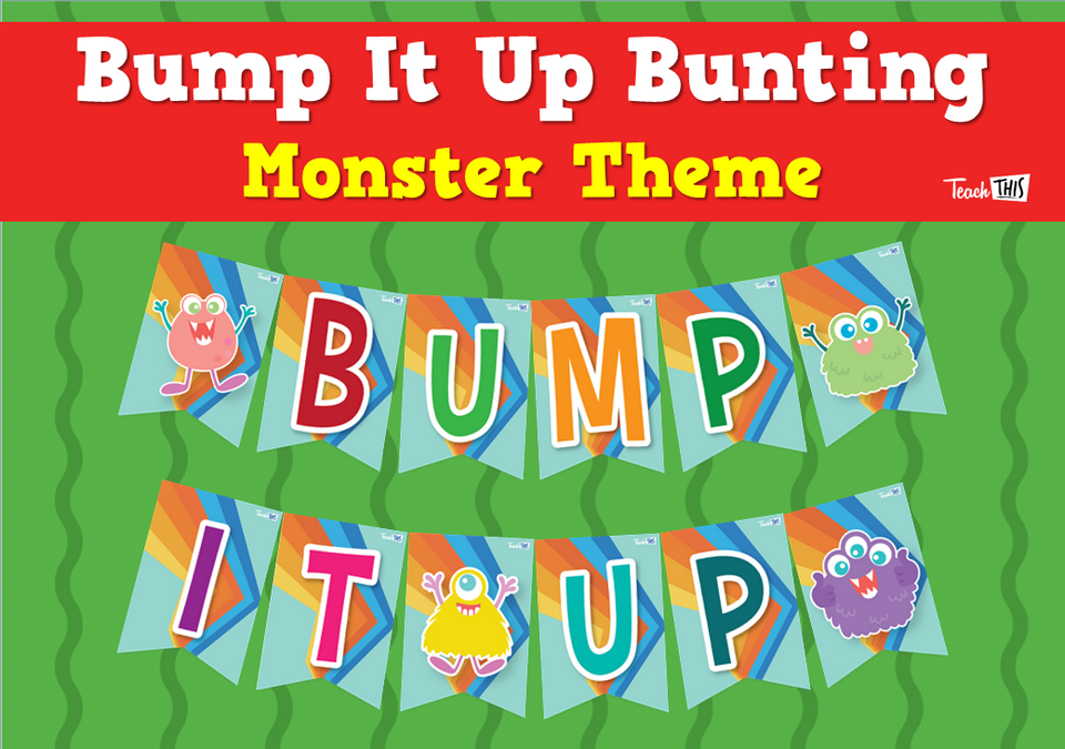 Bump It Up Bunting - Monster Theme
